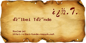 Ölbei Tünde névjegykártya